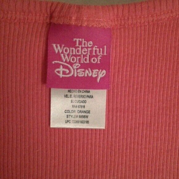 Disney Size L Tank Top Girls Bah Humbug Graphic Grumpy Christmas Design NEW - Picture 4 of 5